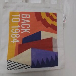 SWATCH BACK TO 1984 Canvas Tote Approx 14" x 13.5"